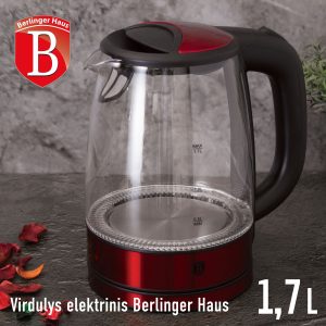 Virdulys elektrinis Berlinger Haus 1.7L-Metallic line Burgundy-BH-9036