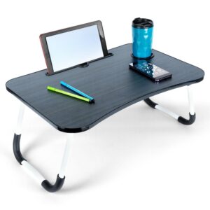 Nešiojamojo kompiuterio ir planšetinio kompiuterio pusryčių stalas